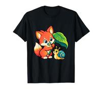 Renard abrite Un Escargot de Jardin sous Une Feuille T-Shirt