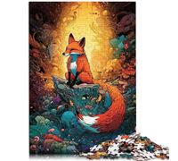 Renard Amical Puzzle en Carton 1000 Pièces pour Adultes - Jigsaw Jeu Éducatif Challenge Toy 10,27" x 20,47"/26 * 38cm