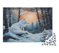 Renard Arctique 1000pcs (75x50cm) Puzzle pour Adultes - Forêt enneigée Magique,Jouet De DIY