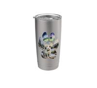 Renard Arctique Empreinte Hivernale Gobelet isotherme en acier inoxydable double paroi