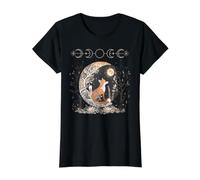 Renard Assis sur la Lune T-Shirt Graphique avec Valeur