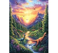 Renard au Coucher de Soleil dans Les Montagnes 1000 Pièces Puzzle Adulte en Carton Rigide Haute Qualité Peinture à l'huile Animaux et Plantes Très Difficile Haute Difficulté Anti-Stress Décoration M