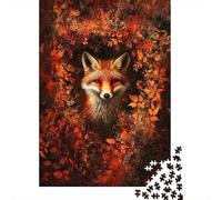 Renard Automne Premium Carton 1000 Pièces Nature Art Faune Puzzle, Jeu Éducatif Adultes, Décompression, Cadeau & Décor Mural pour Enthousiastes 38x26cm/1000pcs