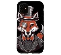 Renard avec Chapeau Haut De Forme Monocle Coque pour iPhone 11