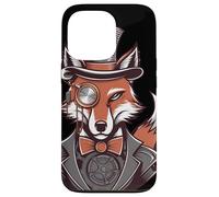 Renard avec Chapeau Haut De Forme Monocle Coque pour iPhone 13 Pro
