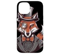 Renard avec Chapeau Haut De Forme Monocle Coque pour iPhone 14