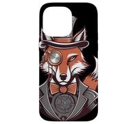 Renard avec Chapeau Haut De Forme Monocle Coque pour iPhone 14 Pro Max
