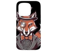 Renard avec Chapeau Haut De Forme Monocle Coque pour iPhone 15 Pro