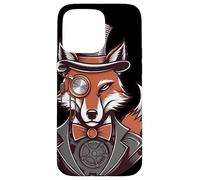 Renard avec Chapeau Haut De Forme Monocle Coque pour iPhone 15 Pro Max