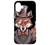 Renard avec Chapeau Haut De Forme Monocle Coque pour iPhone 16 Plus
