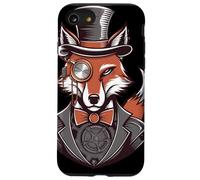 Renard avec Chapeau Haut De Forme Monocle Coque pour iPhone SE (2020) / 7/8
