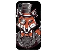 Renard avec Chapeau Haut De Forme Monocle Coque pour iPhone XR