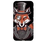 Renard avec Chapeau Haut De Forme Monocle Coque pour iPhone XS Max