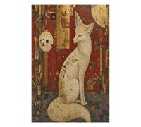 Renard Blanc dans Une pièce ornée Puzzle 1000 Pièces en Bois