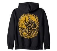 Renard céleste Yin-Yang Soleil et Lune Boho Woodland Art Sweat à Capuche