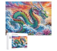 Renard coloré dans Les Nuages étoilés de la Galaxie Puzzle 500 Pièces pour Couples Pause Au Bureau Anti-Stress Cadeau pour Anniversaire De Mariage 500 PCS