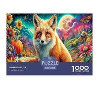 Renard coloré Puzzle 1000 Pièces Difficile-Jeu De Réflexion pour Adultes Et Enfants (12+),Jeu De Défi Intellectuel 52x38cm/1000pcs