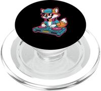 Renard Cool Dj Avec Casque Lunettes PopSockets PopGrip pour MagSafe