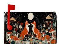 Renard - Couvertures magnétiques de boîte aux lettres - Fleurs champignons rustiques - Décorations pour la maison et le jardin - 45,7 x 53,3 cm