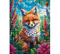 Renard dans la forêt Magique 300 Pièces Puzzle Adolescent en Carton Anti-Déchirure Animal Mignon de Conte de fées Difficulté Moyenne Activité Éducative Passe-Temps Petit Prix Pas Cher Premium 300 PCS