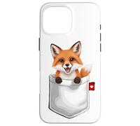 Renard dans la Poche regardant Un Adorable Renard Animal Coque pour iPhone 16 Pro Max