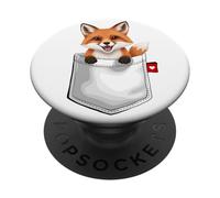 Renard dans la Poche regardant Un Adorable Renard Animal PopSockets PopGrip Adhésif