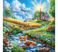 Renard dans la vallée Fleurie 100 Pieces Casse-tête Amateur d'art en Carton Haute Qualité Très Difficile Niveau Expert Décoration Murale Cadeau Noël Qualité Premium 28x28cm