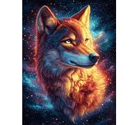Renard dans une forêt magique au coucher du soleil 1000 Pièces Puzzle Créatif En Carton Épais Sans Déformation Faune sauvage et animaux de compagnie Difficulté Moyenne Activité Manuelle Loisir Créatif