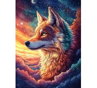 Renard dans une forêt magique au coucher du soleil 1000 Pièces Puzzle Pour Ado En Carton Épais Haute Densité Faune sauvage et animaux de compagnie Facile Débutant Jeu De Société Idée Cadeau Anniversai