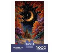 Renard de Fantasy Puzzles 1000 Pièces Jeu De Défi Jouet Adultes Et Plus De 12 Ans Starry Forêt Jeu De Puzzle Défi ÉduChatif Stimulation Cérébrale Cadeau Décoration Maison 38x26cm/1000pcs