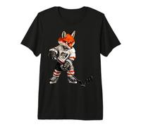 Renard de Hockey sur Glace T-Shirt Haut de Gamme