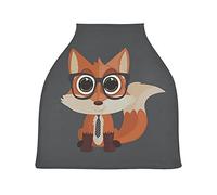 Renard De Joie Gris Housse de Canopée pour Poussette,Siège de Voiture pour Bébé Dais Siège Auto Couverture D'Allaitement Pare-Soleil Respirant Extensible pour Bébé