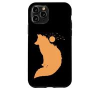 Renard Devant la Lune Renard Rouge Animal Sauvage Coque pour iPhone 11 Pro