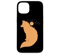 Renard Devant la Lune Renard Rouge Animal Sauvage Coque pour iPhone 13