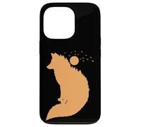 Renard Devant la Lune Renard Rouge Animal Sauvage Coque pour iPhone 13 Pro