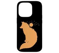Renard Devant la Lune Renard Rouge Animal Sauvage Coque pour iPhone 14 Pro