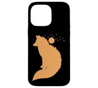 Renard Devant la Lune Renard Rouge Animal Sauvage Coque pour iPhone 14 Pro Max