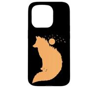 Renard Devant la Lune Renard Rouge Animal Sauvage Coque pour iPhone 15 Pro