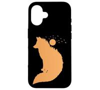 Renard Devant la Lune Renard Rouge Animal Sauvage Coque pour iPhone 16