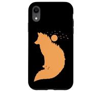 Renard Devant la Lune Renard Rouge Animal Sauvage Coque pour iPhone XR