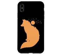 Renard Devant la Lune Renard Rouge Animal Sauvage Coque pour iPhone XS Max