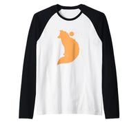 Renard Devant la Lune Renard Rouge Animal Sauvage Manche Raglan