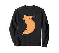 Renard Devant la Lune Renard Rouge Animal Sauvage Sweatshirt