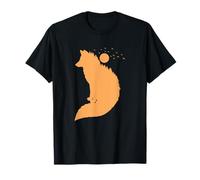 Renard Devant la Lune Renard Rouge Animal Sauvage T-Shirt