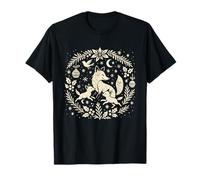 Renard d'hiver et oursons scandinaves Art Folklorique Woodland Christmas T-Shirt