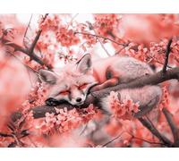 Renard Diamond Painting Adulte,5D Diamond Painting Kit Complet, Ronde Diamond Peinture Fleur Images Cristal Débutant Art Set Cadeau Femme, pour Commode Chambre Décoration Halloween 24x32in y0l-753