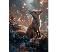 Renard Diamond Painting Adulte, Diamond Painting Animal Peinture Diamant Débutant 5D DIY Complet Broderie Diamant Strass Point de Croix Loisirs Créatifs Adultes, Decoration Murale 20 x 30 cm -jn256K4
