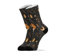 Renard Et Astrologie Lune 1 Unisex Chaussettes De Travail Classiques Soquettes Sport Confort Chaussette Sport Pour Cyclisme Randonnées Les Loisirs