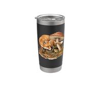 Renard et crapaud fantaisie, automne Gobelet isotherme en acier inoxydable double paroi