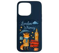 Renard Fantaisie Londres avec Big Ben et Tea Time Vibes Coque pour iPhone 15 Pro Max